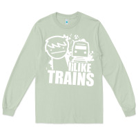 Matcha i like trains Long Sleeve Tee - linhVisuals