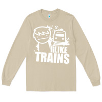 Mushroom i like trains Long Sleeve Tee - linhVisuals