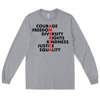Heather Grey anti trump resist Long Sleeve Tee - linhVisuals