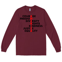 Burgundy anti trump resist Long Sleeve Tee - linhVisuals