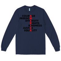 Navy anti trump resist Long Sleeve Tee - linhVisuals