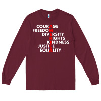 Burgundy anti trump resist Long Sleeve Tee - linhVisuals
