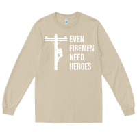 Mushroom even firemen need heroes lineworker powerline technician premium Long Sleeve Tee - linhVisuals