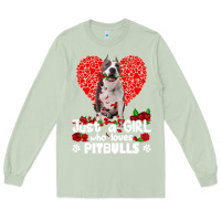 Matcha pitbull lover dog roses funny just a girl who loves pitbull 213 pitbul Long Sleeve Tee - linhVisuals