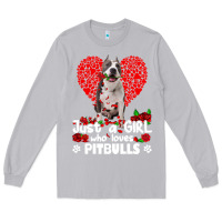 Moon Dust pitbull lover dog roses funny just a girl who loves pitbull 213 pitbul Long Sleeve Tee - linhVisuals