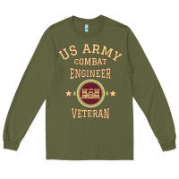 Army Green us army combat engineer combat engineer veteran gift pullover hoodie Long Sleeve Tee - linhVisuals