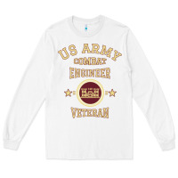 White us army combat engineer combat engineer veteran gift pullover hoodie Long Sleeve Tee - linhVisuals