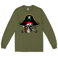 Army Green pi rate 3 14 Long Sleeve Tee - linhVisuals