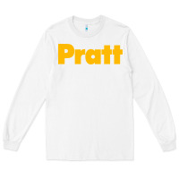 White Pratt Institute Long Sleeve Tee - linhVisuals