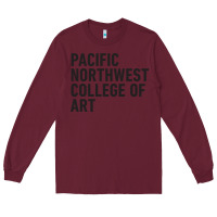 Burgundy Pacific Northwest College of Art Long Sleeve Tee - linhVisuals