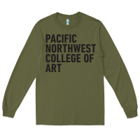 Army Green Pacific Northwest College of Art Long Sleeve Tee - linhVisuals