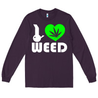 Plum i love weed fun Long Sleeve Tee - linhVisuals
