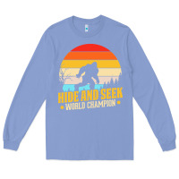Colony Blue hide and seek world champion bigfoot t  shirt hide and seek world cham Long Sleeve Tee - linhVisuals