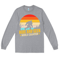 Heather Grey hide and seek world champion bigfoot t  shirt hide and seek world cham Long Sleeve Tee - linhVisuals