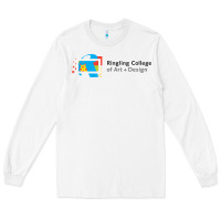 White Ringling College of Art and Design Long Sleeve Tee - linhVisuals