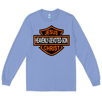 Colony Blue enjoy jesus christ heavenly devoted son parody religious tee t shirt Long Sleeve Tee - linhVisuals