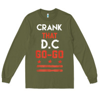 Army Green vintage washington d.c crank that go go music design gift. t shirt Long Sleeve Tee - linhVisuals