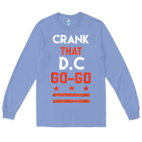 Colony Blue vintage washington d.c crank that go go music design gift. t shirt Long Sleeve Tee - linhVisuals