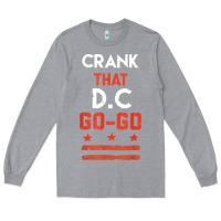 Heather Grey vintage washington d.c crank that go go music design gift. t shirt Long Sleeve Tee - linhVisuals