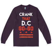 Plum vintage washington d.c crank that go go music design gift. t shirt Long Sleeve Tee - linhVisuals