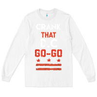 White vintage washington d.c crank that go go music design gift. t shirt Long Sleeve Tee - linhVisuals