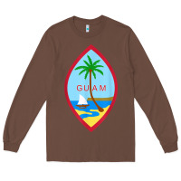 Chestnut guam coat of arms souvenir gift flag chamorro t shirt Long Sleeve Tee - linhVisuals