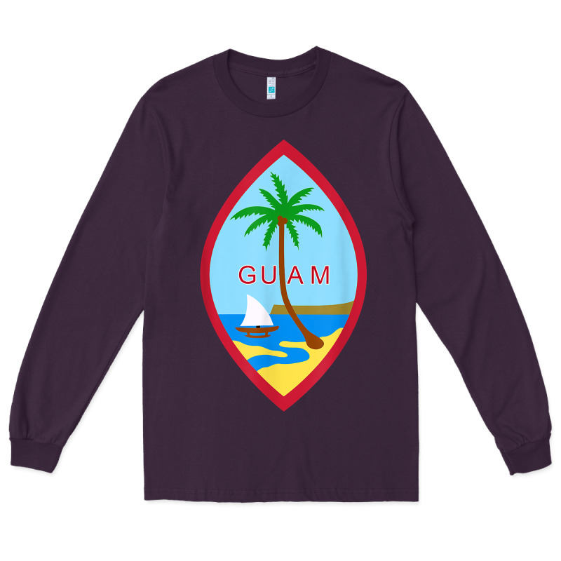 Guam Coat Of Arms Souvenir Gift Flag Chamorro T Shirt Long Sleeve Tee by linhVisuals | Teevron