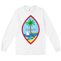 White guam coat of arms souvenir gift flag chamorro t shirt Long Sleeve Tee - linhVisuals
