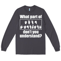 Smoke funny sign language gift men women hand symbol interpreter t shirt Long Sleeve Tee - linhVisuals