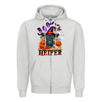 Dove Grey Boo heifer black angus Zipper Hoodie - RanaPortraitStore