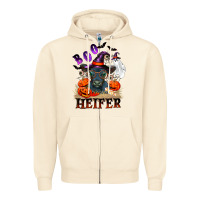 Sandshell Boo heifer black angus Zipper Hoodie - RanaPortraitStore