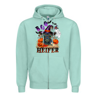 Seafoam Boo heifer black angus Zipper Hoodie - RanaPortraitStore