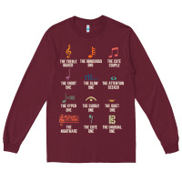 Burgundy musical notes symbol definition   humor musician t shirt Long Sleeve Tee - linhVisuals