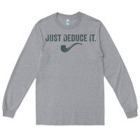 Heather Grey just deduce it funny sherlock holmes detective raglan baseball tee Long Sleeve Tee - linhVisuals