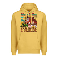 Antique Gold western life is better on the farm Premium Hoodie - Artiststas