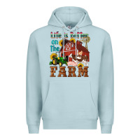 Blue Mist western life is better on the farm Premium Hoodie - Artiststas
