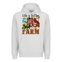 Dove Grey western life is better on the farm Premium Hoodie - Artiststas