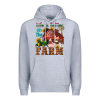 Heather Grey western life is better on the farm Premium Hoodie - Artiststas