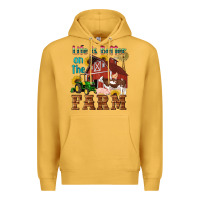 Mustard western life is better on the farm Premium Hoodie - Artiststas