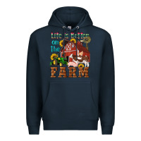 Navy western life is better on the farm Premium Hoodie - Artiststas