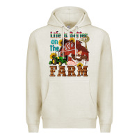 Oatmeal Heather western life is better on the farm Premium Hoodie - Artiststas