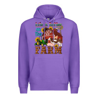 Purple western life is better on the farm Premium Hoodie - Artiststas