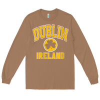 Toasted Coconut womens dublin ireland varsity style shamrock green with amber print v Long Sleeve Tee - linhVisuals