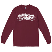 Burgundy indian scout motorcycle Long Sleeve Tee - linhVisuals