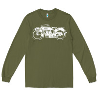Army Green indian scout motorcycle Long Sleeve Tee - linhVisuals