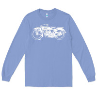 Colony Blue indian scout motorcycle Long Sleeve Tee - linhVisuals