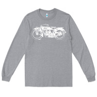 Heather Grey indian scout motorcycle Long Sleeve Tee - linhVisuals