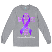 Heather Grey pancreatic cancer t shirtfaith hope love pancreatic cancer warrior t s Long Sleeve Tee - linhVisuals