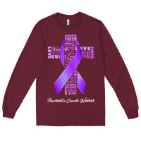 Burgundy pancreatic cancer t shirtfaith hope love pancreatic cancer warrior t s Long Sleeve Tee - linhVisuals