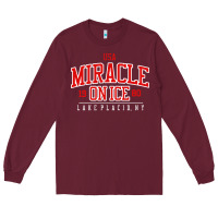 Burgundy miracle on ice Long Sleeve Tee - linhVisuals